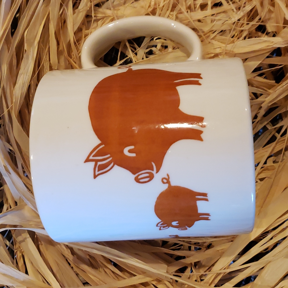 Vintage, Piggy family coffee cup. Japan.